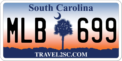 SC license plate MLB699