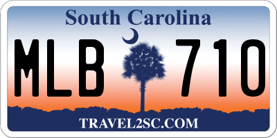 SC license plate MLB710