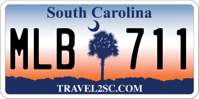 SC license plate MLB711