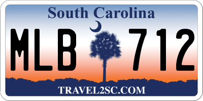SC license plate MLB712