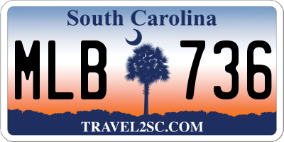 SC license plate MLB736