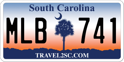 SC license plate MLB741