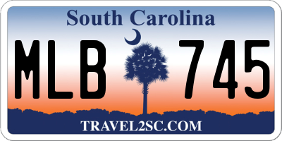 SC license plate MLB745