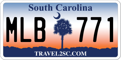 SC license plate MLB771