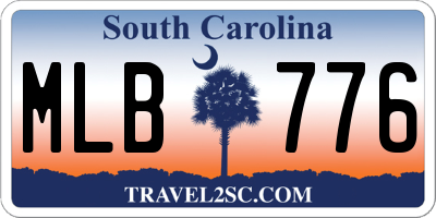 SC license plate MLB776