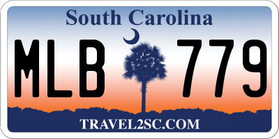 SC license plate MLB779