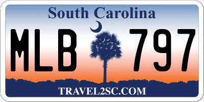 SC license plate MLB797