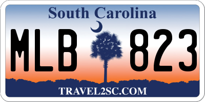 SC license plate MLB823