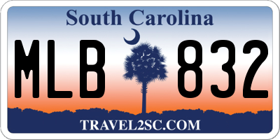 SC license plate MLB832
