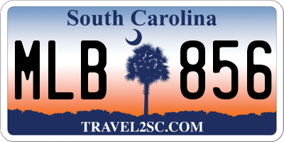 SC license plate MLB856