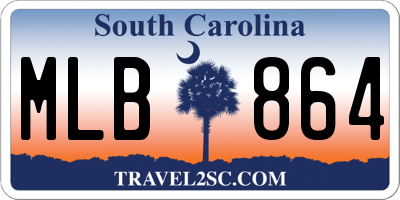 SC license plate MLB864