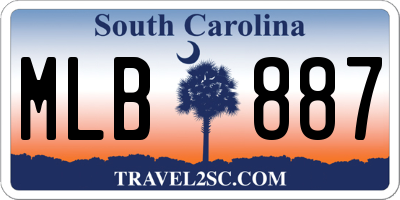 SC license plate MLB887