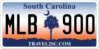 SC license plate MLB900