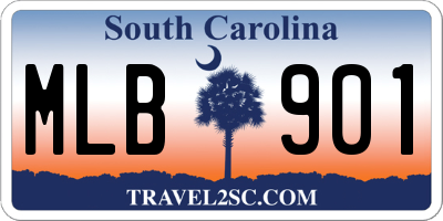 SC license plate MLB901