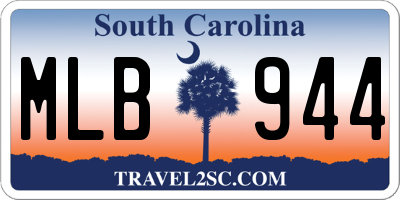 SC license plate MLB944