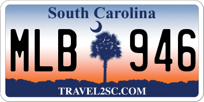 SC license plate MLB946