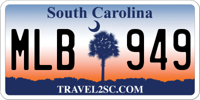 SC license plate MLB949