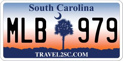 SC license plate MLB979