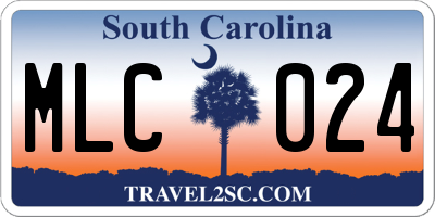 SC license plate MLC024