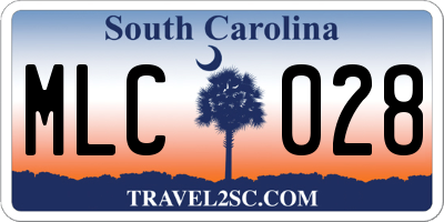 SC license plate MLC028