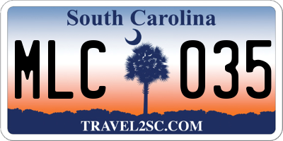 SC license plate MLC035