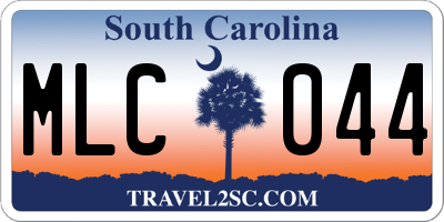SC license plate MLC044