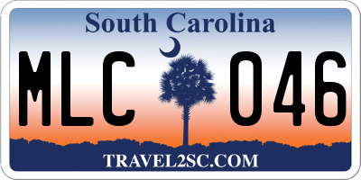SC license plate MLC046