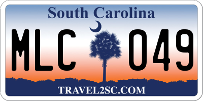 SC license plate MLC049