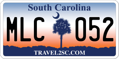 SC license plate MLC052