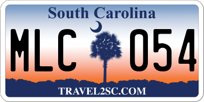 SC license plate MLC054