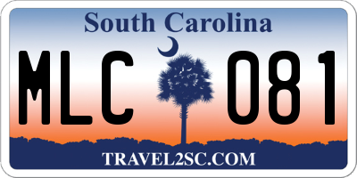 SC license plate MLC081