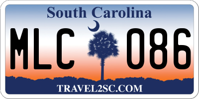 SC license plate MLC086
