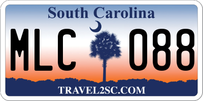 SC license plate MLC088