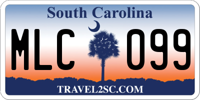 SC license plate MLC099