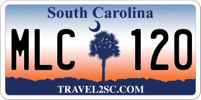 SC license plate MLC120