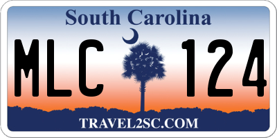 SC license plate MLC124
