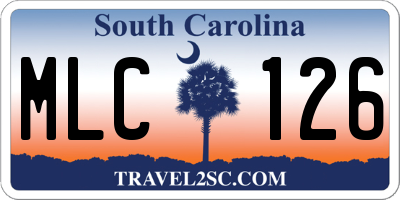 SC license plate MLC126