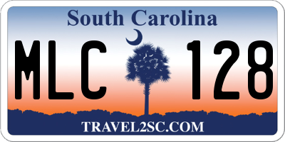 SC license plate MLC128