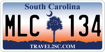 SC license plate MLC134