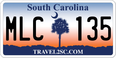SC license plate MLC135