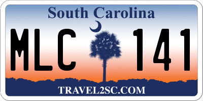 SC license plate MLC141