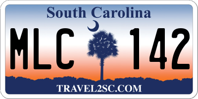 SC license plate MLC142