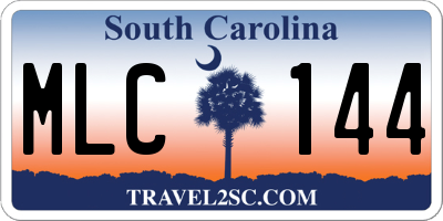 SC license plate MLC144