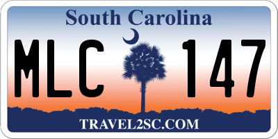 SC license plate MLC147