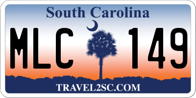 SC license plate MLC149