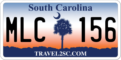 SC license plate MLC156
