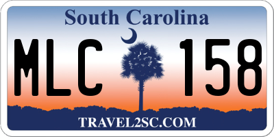 SC license plate MLC158