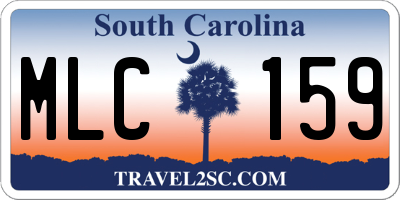 SC license plate MLC159