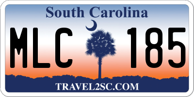 SC license plate MLC185