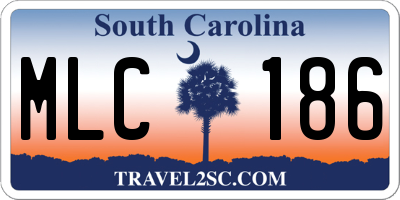 SC license plate MLC186